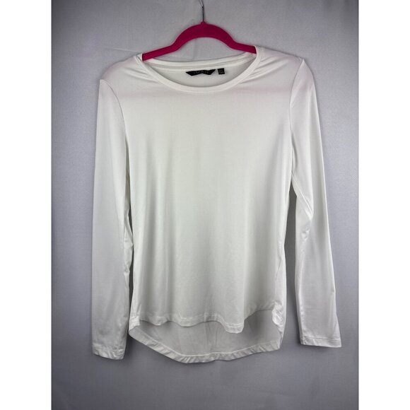 Iman Long Sleeve White Top XS Made In Indonesia - Picture 2 of 4